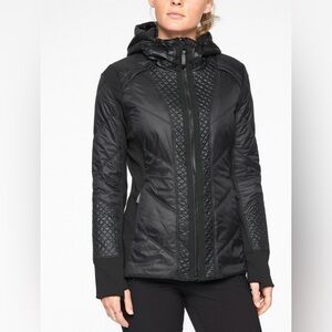 Athleta Women's Quilted Black Puffer Jacket Sz XS Excellent Condition Like New
